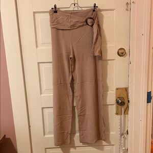 Forever 21 Tan Wide Leg Pants with High Waist